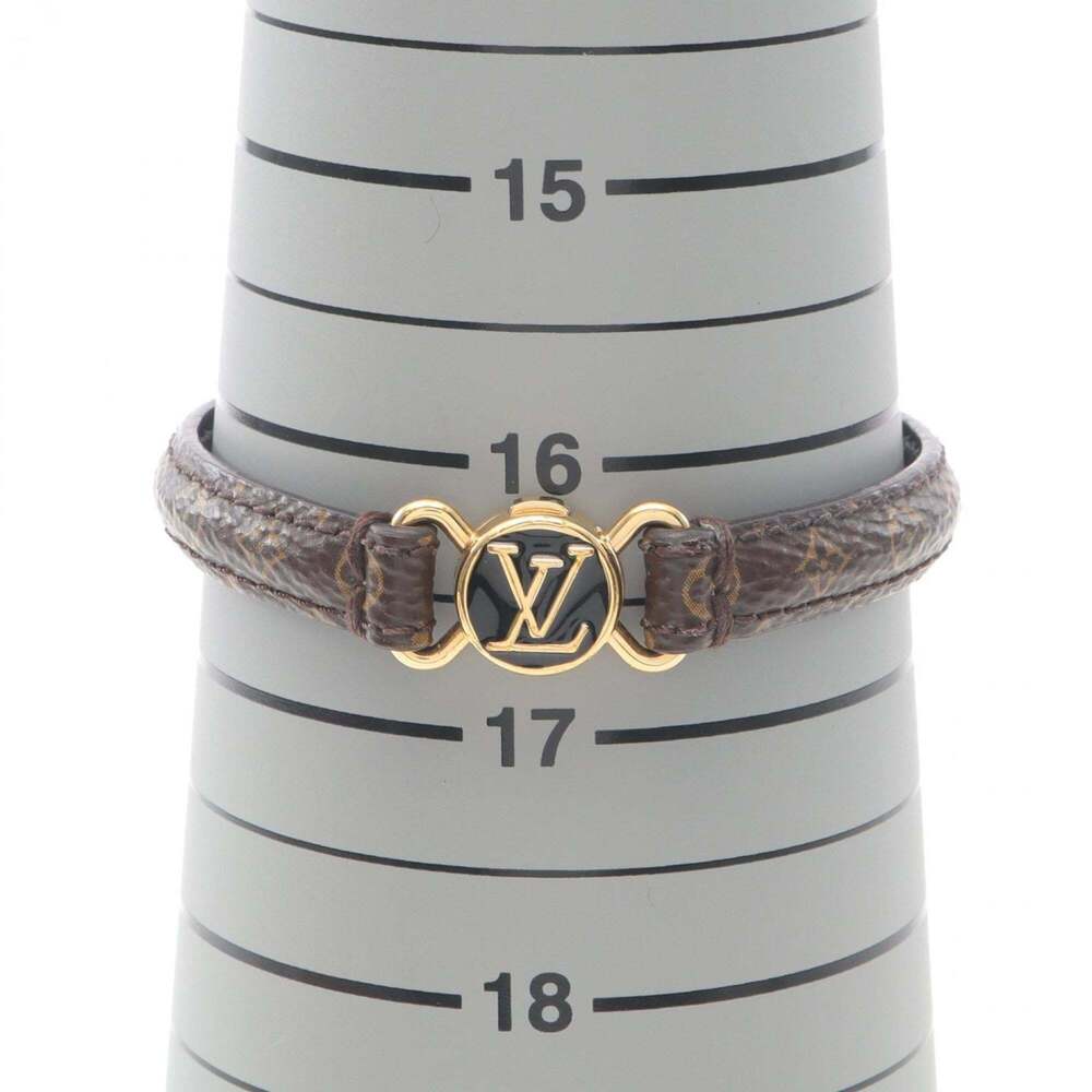 LOUIS VUITTON Black Monogram Leather Charm Bracelet - Picture 5 of 6